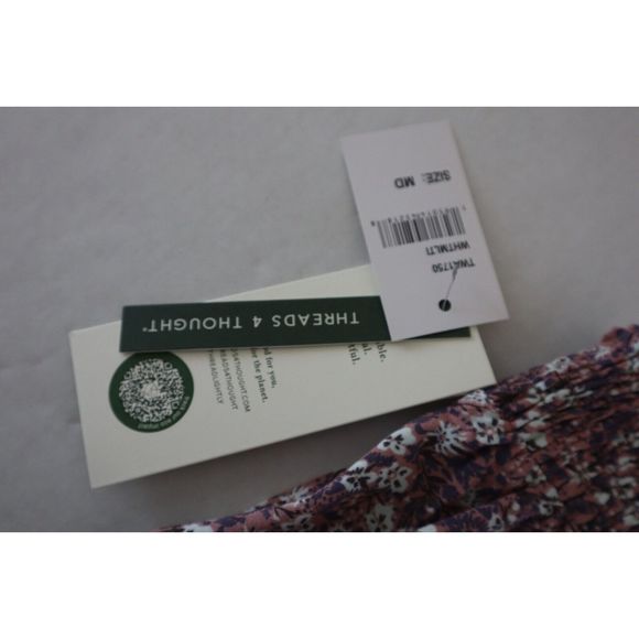 Threads 4 Thought TWA1750 Women's Sz M Pink/White Floral Print Gwyneth Shorts - Picture 4 of 9